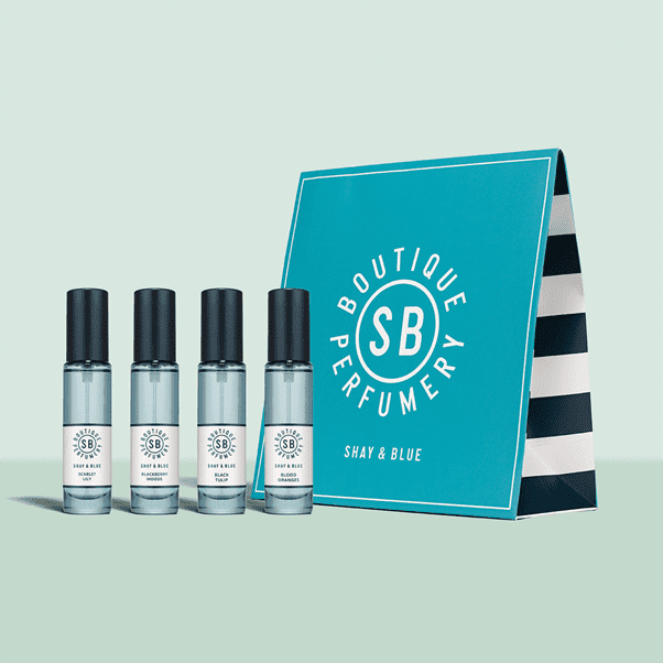 Shay & Blue Perfumery Explorer Collection Perfume Packaging Design